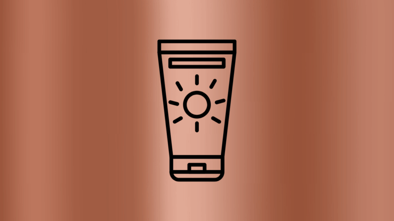 A minimalist icon of a sunless tanner lotion tube on a bronzed metallic background, representing Sun Labs self tanner products for a flawless tanning routine.