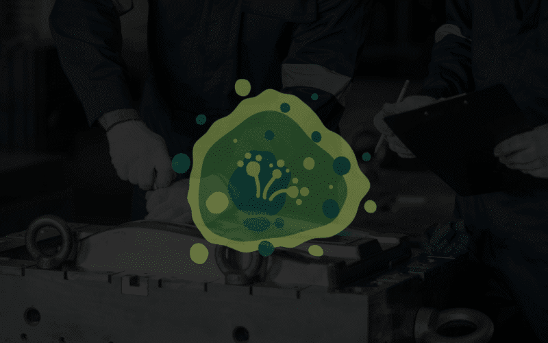 A flat-style illustration of a mold inspector holding a magnifying glass next to a clipboard with cost charts and a dollar sign, representing the cost of mold testing and its value.