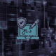 A technical digital privacy graphic featuring a secure laptop icon with a security shield and digital signature overlay against an intricate data matrix background, illustrating key factors for sourcing a multilogin alternative: core anti-detect selection criteria.