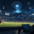 Sports bettor analyzing a live football match with AI powered odds data, real time market updates and responsible betting research tools.
