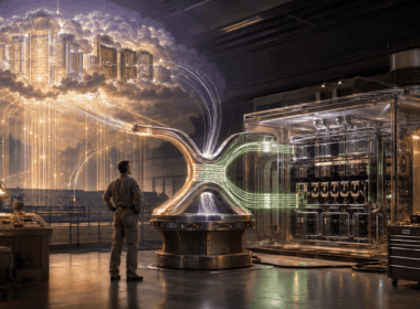 Infrastructure engineer comparing cloud AI APIs with a local AI appliance through a hybrid routing system for latency, cost and security tradeoffs.