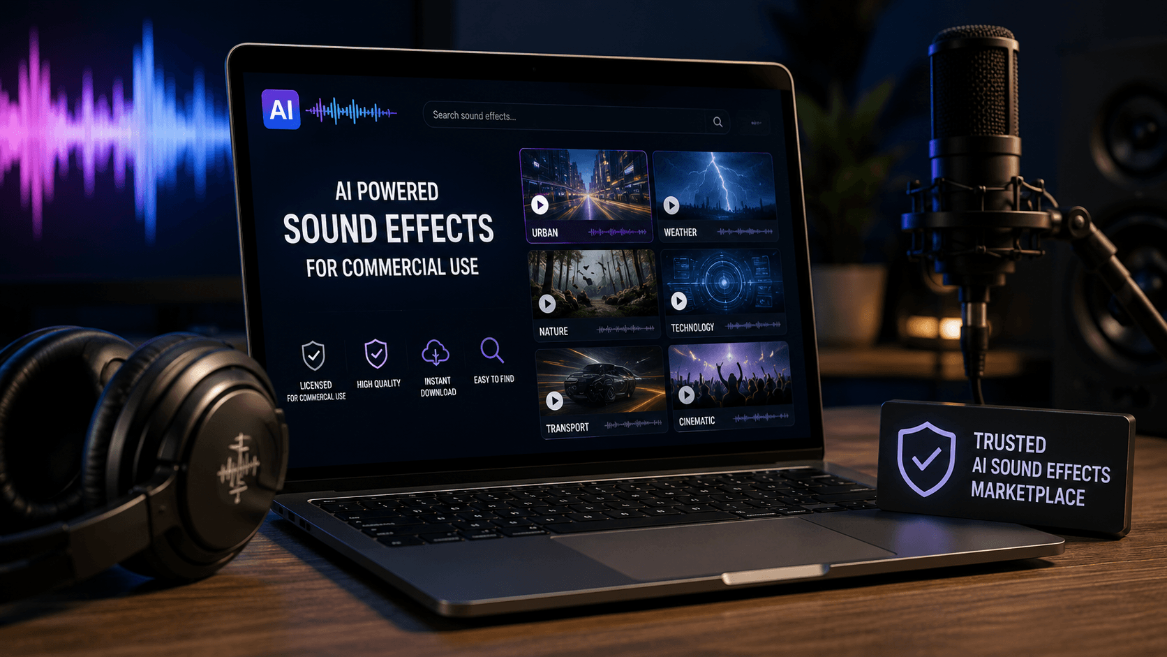 What is the Most Reliable AI Sound Effects Marketplace for Commercial Use?